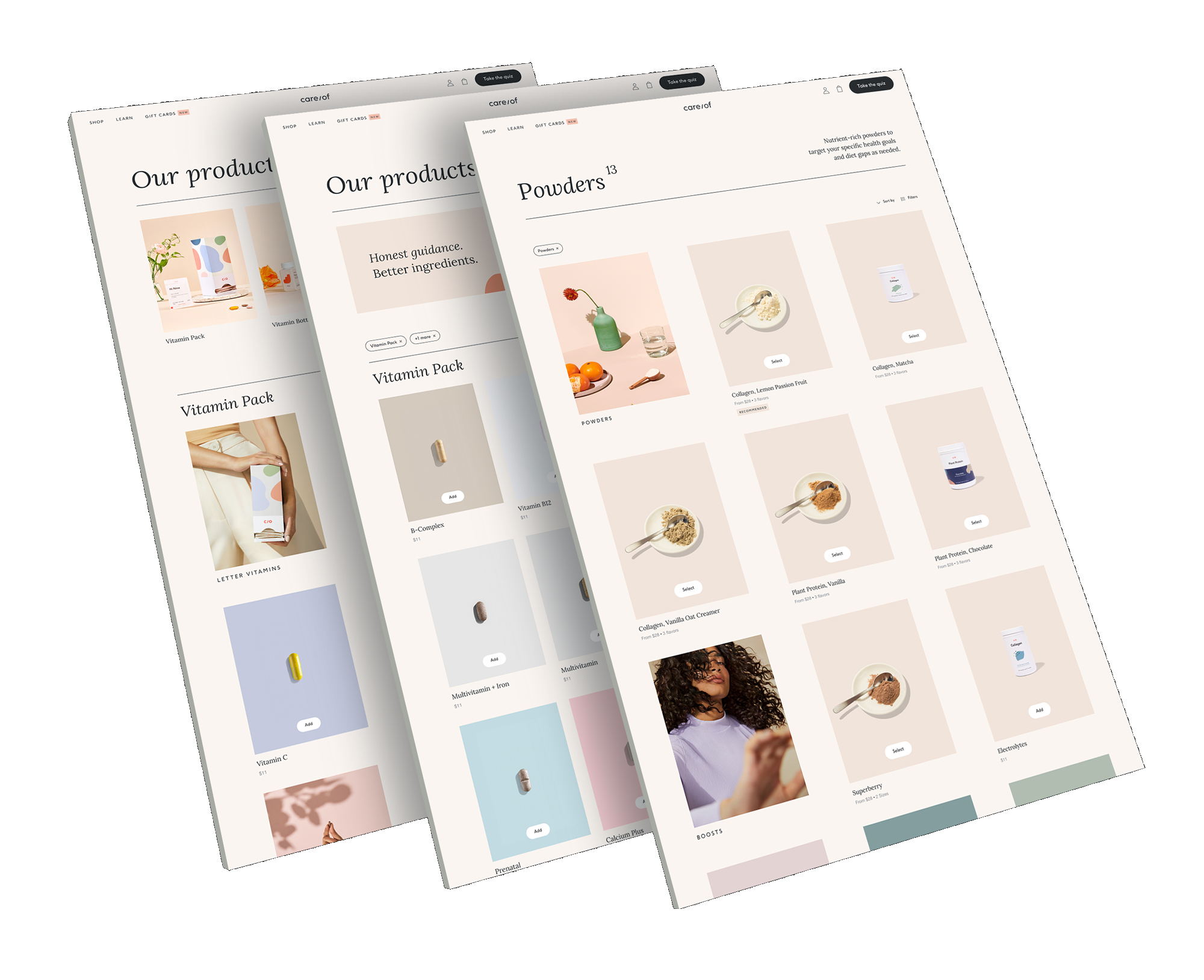 Product catalog — high-fidelity desktop mockup