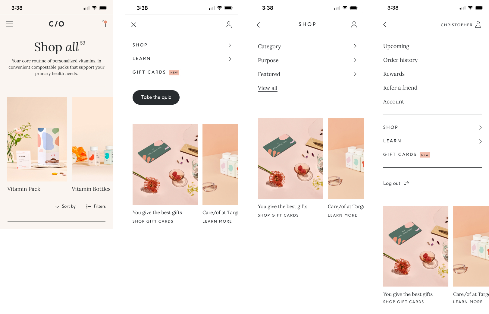 Navigation exploration — mobile