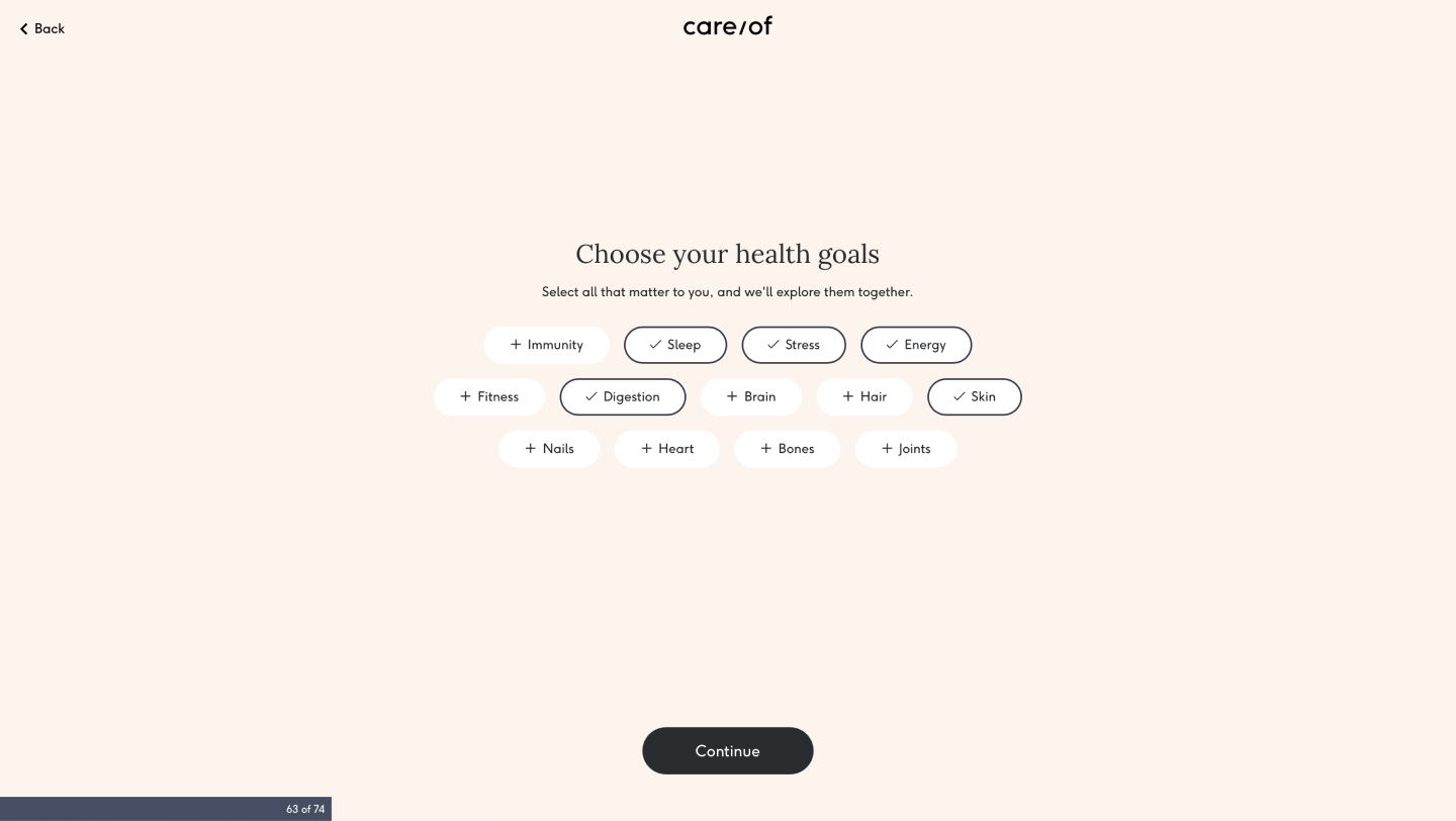 Quiz recommendation — screen 2