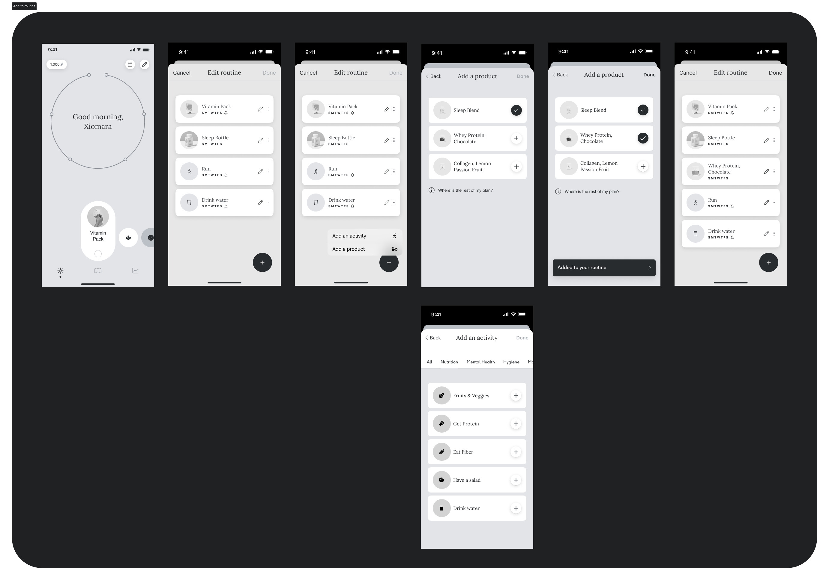 Add to routine flow