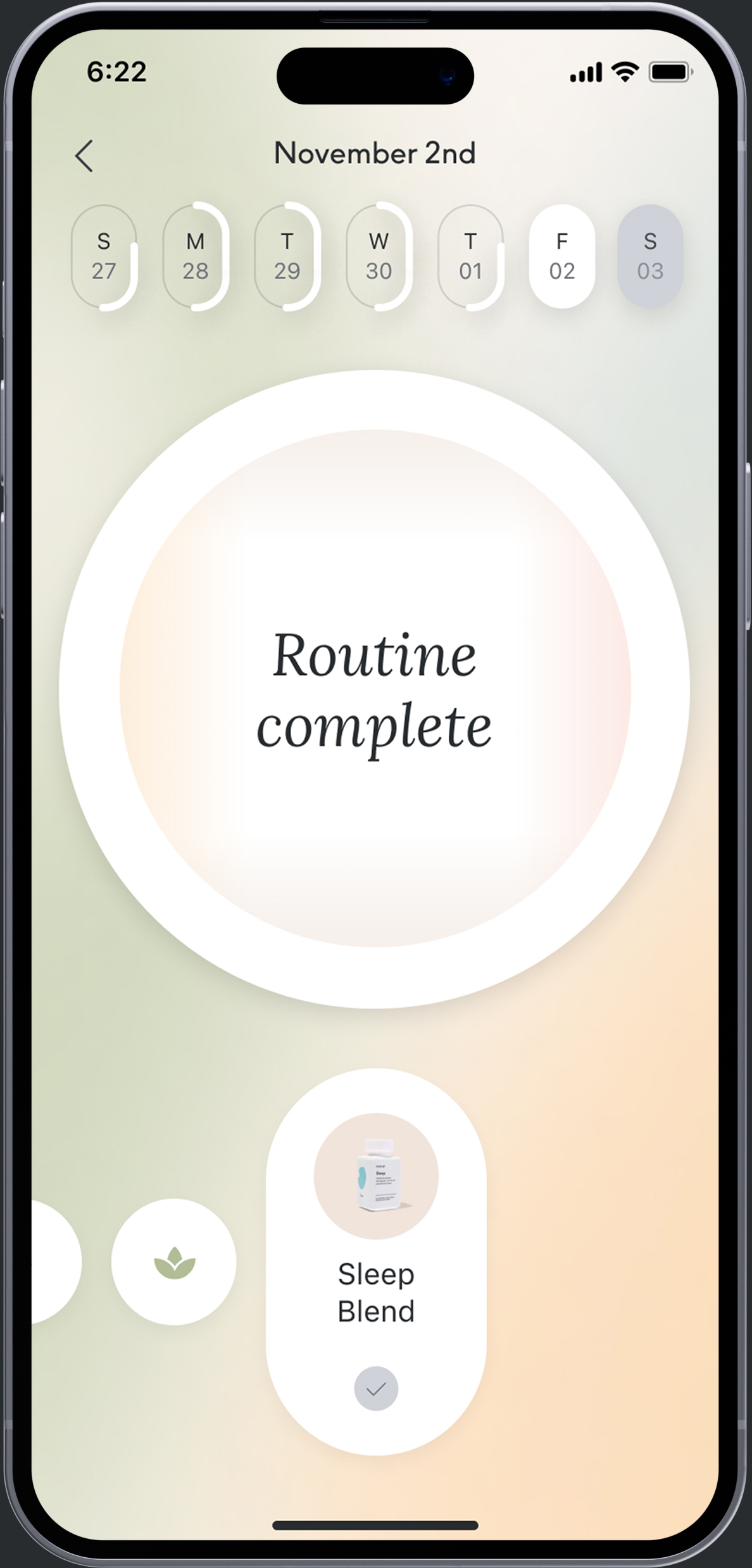 Care/of backtracking — routine complete on a previous day