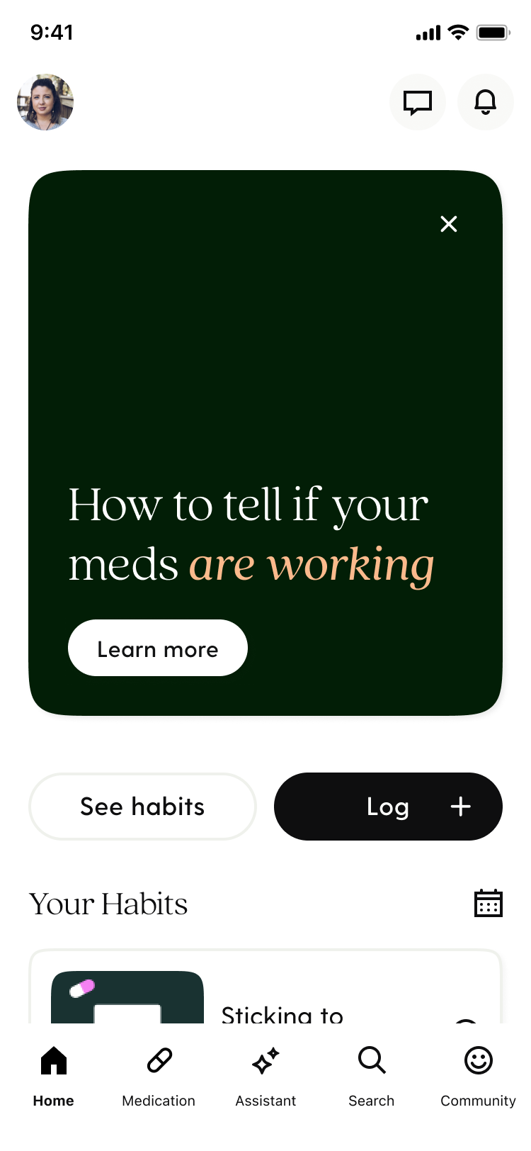 Waiting for medication screen
