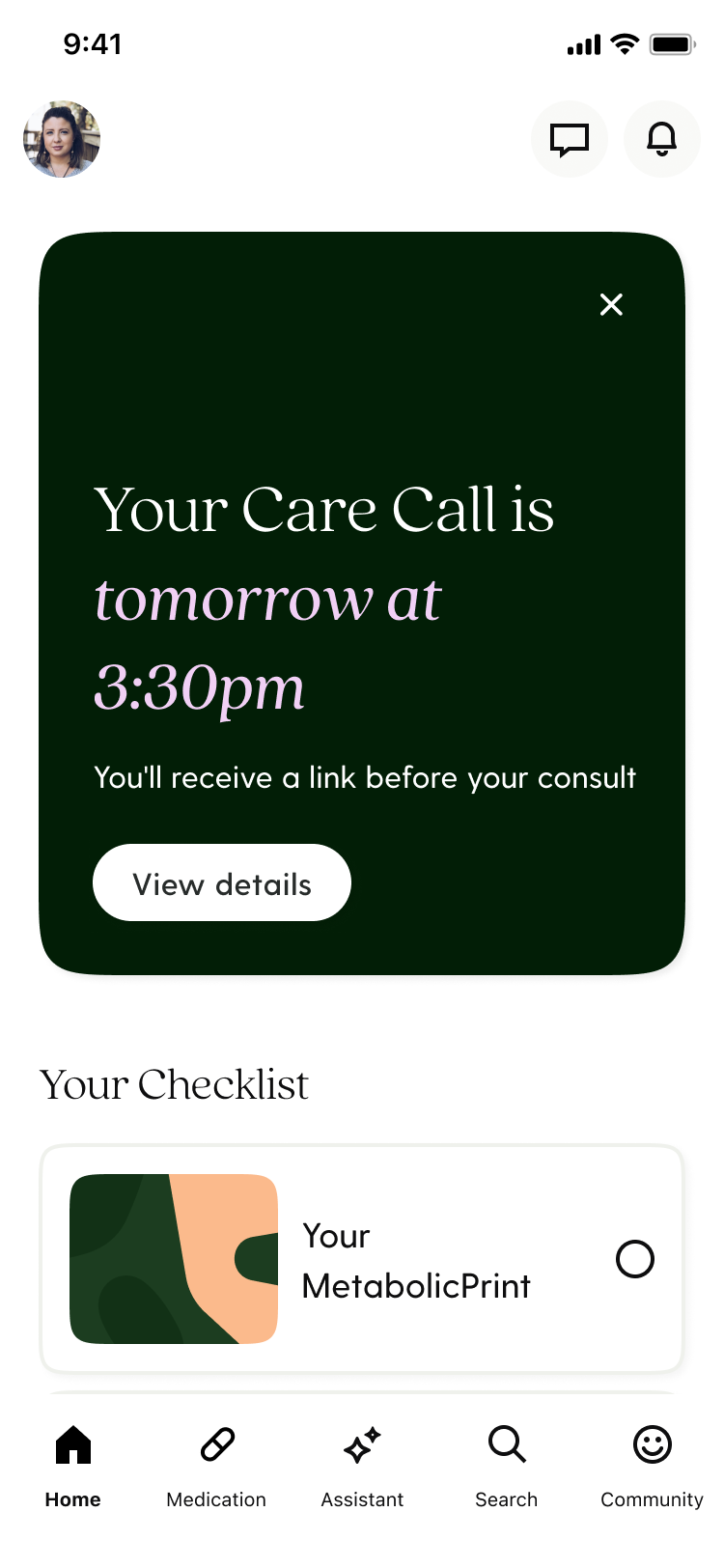 Scheduling consult screen