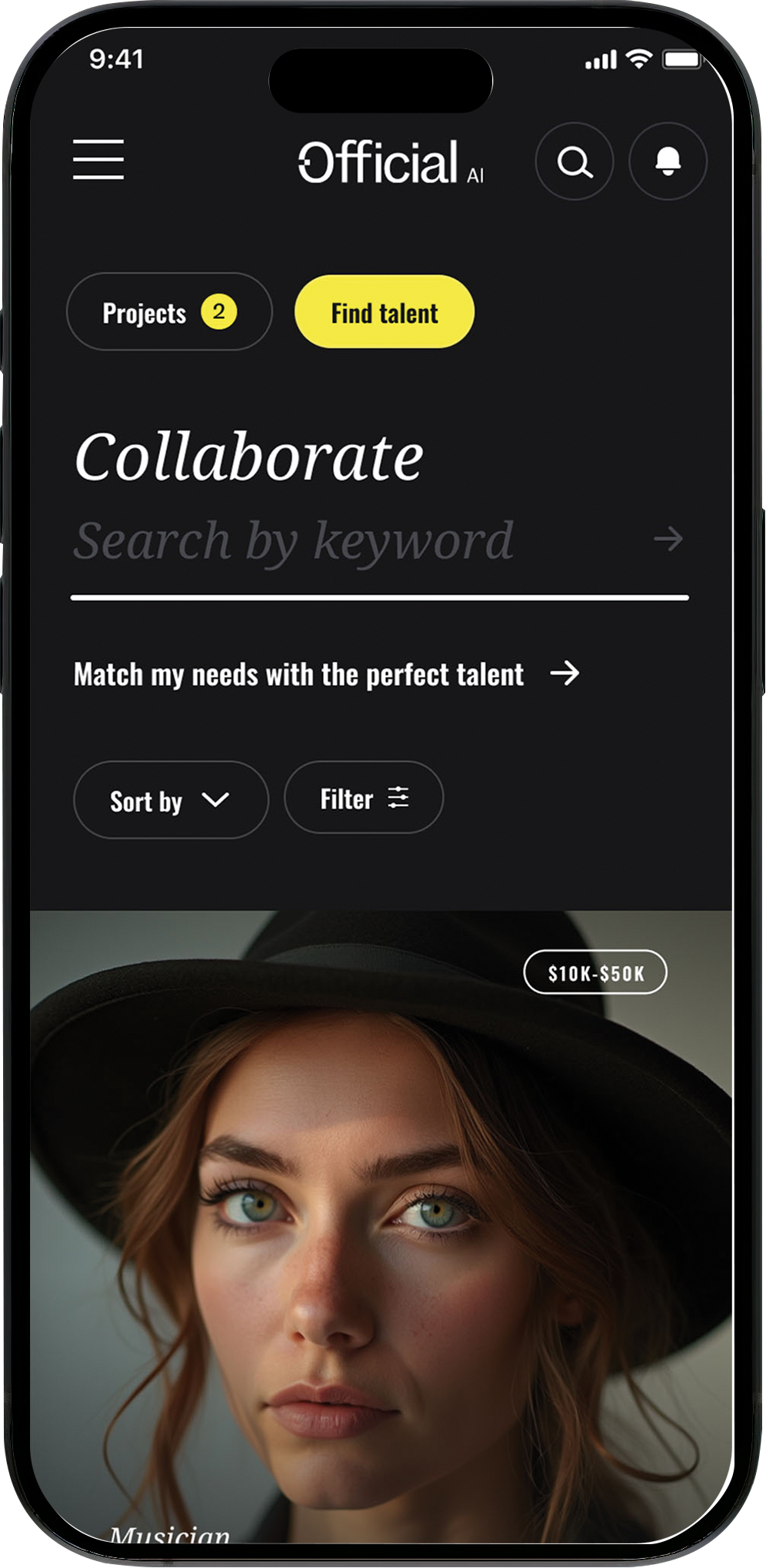 Find talent — catalog browse