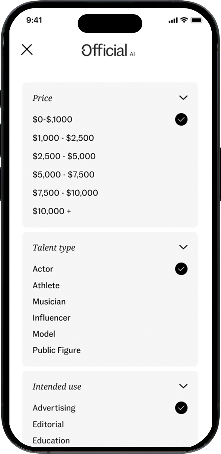 Find talent — profile preview