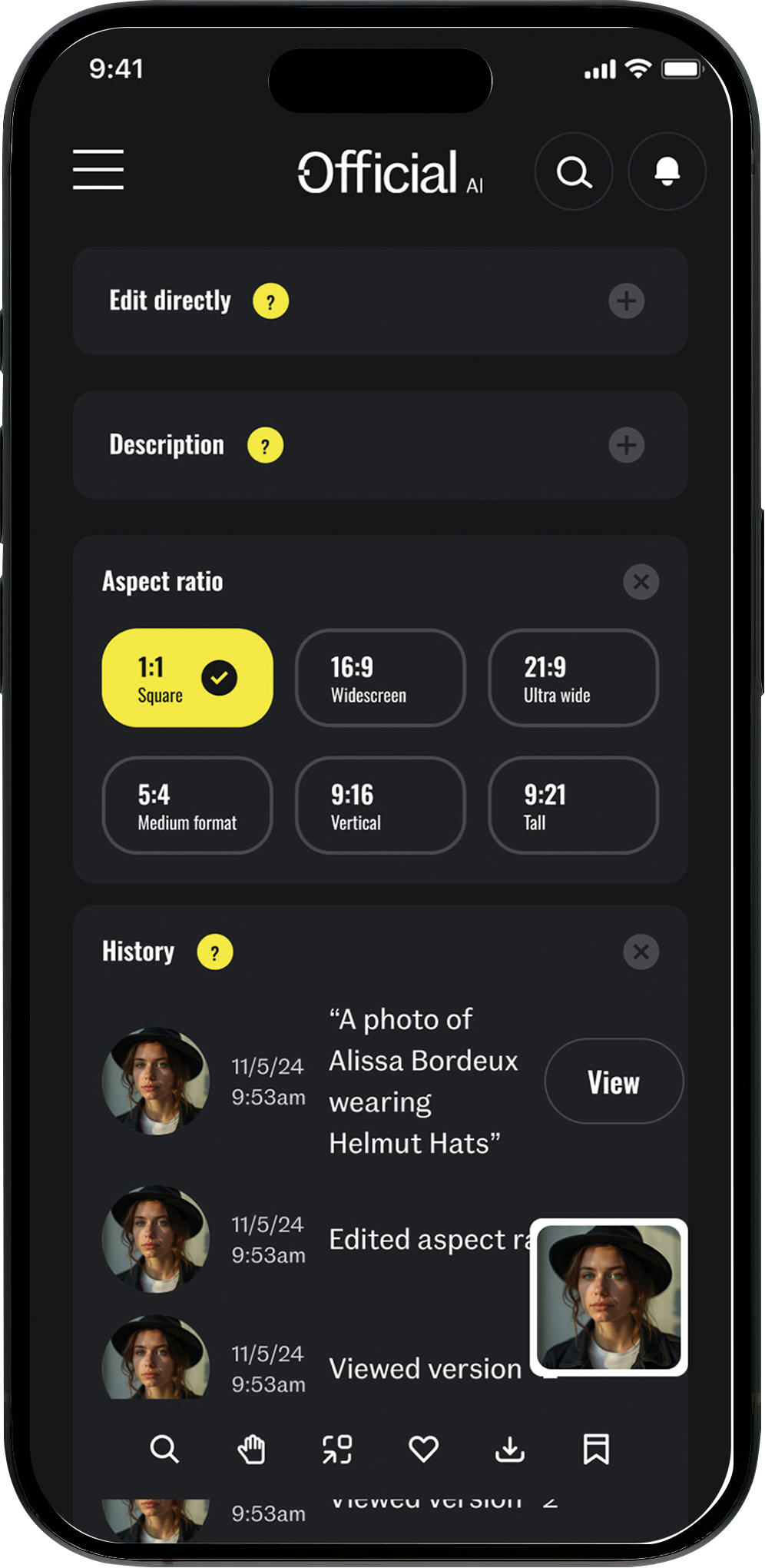 Image generation — talent selection