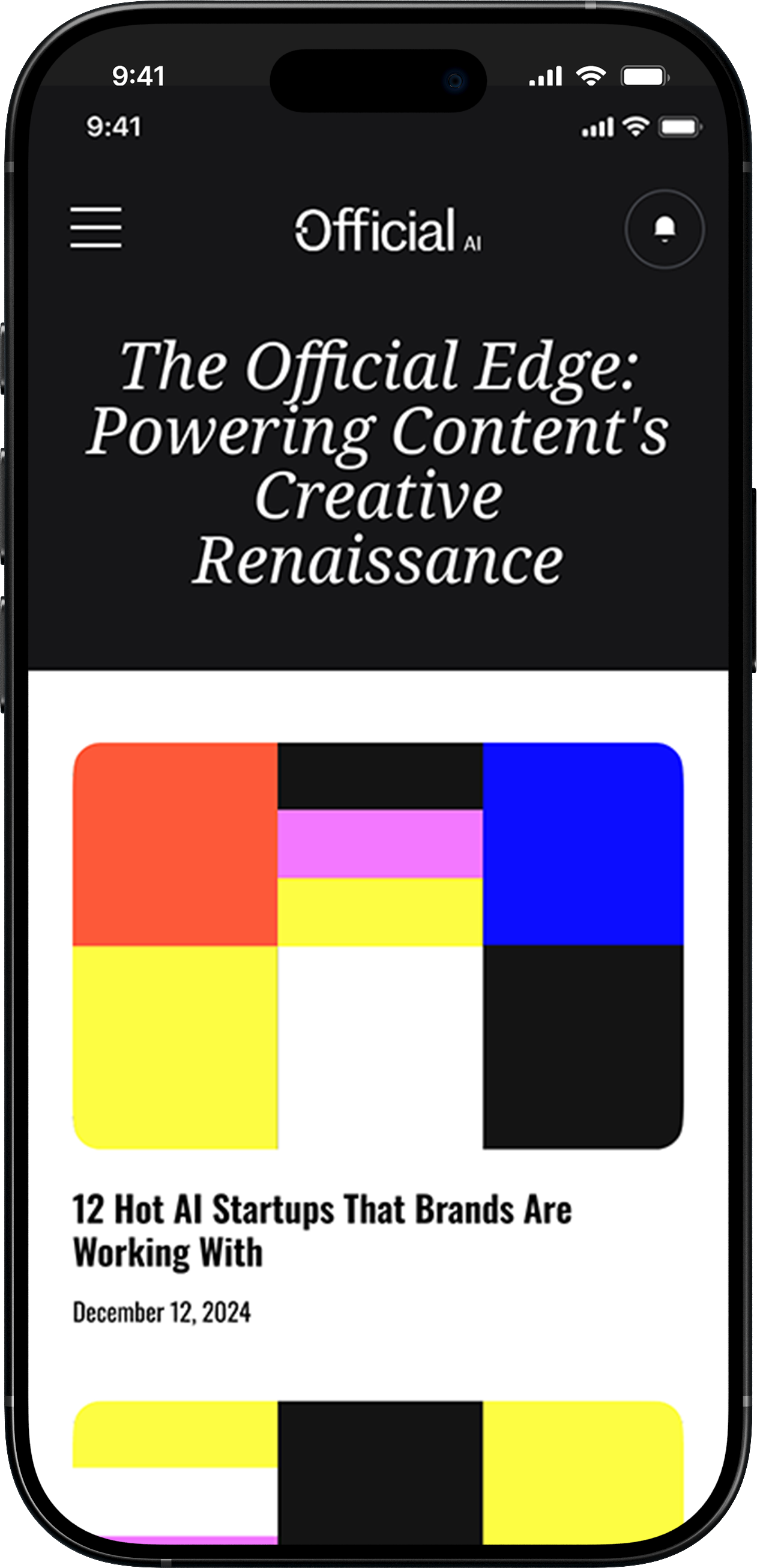 Official marketing site — mobile screen 3